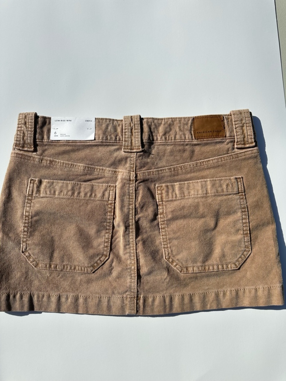 American Eagle Outfitters Tan Corduroy Mini Skirt - Picture 2 of 4